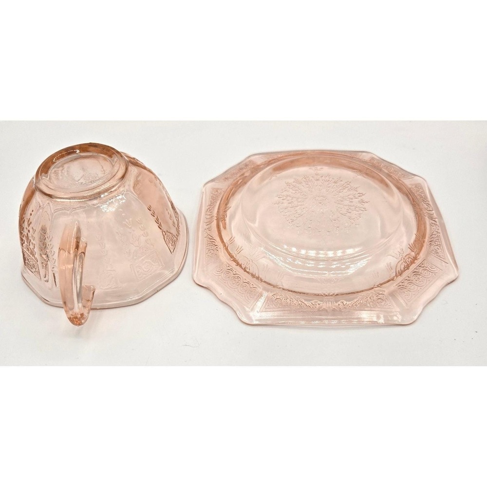 Vintage Hocking Glass "Princess" Pink Depression Glass Set (5 C/S)‎ - Picture 4 of 8